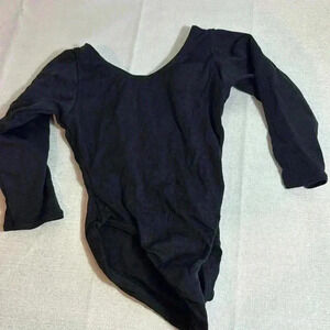 Jacques‎ Moret Ballet Black Leotard long sleeve Size XXS (2/3) GUC